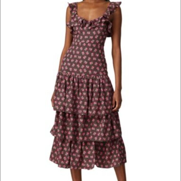 LIKELY Floral Tiered Midi Dress - Picture 5 of 5